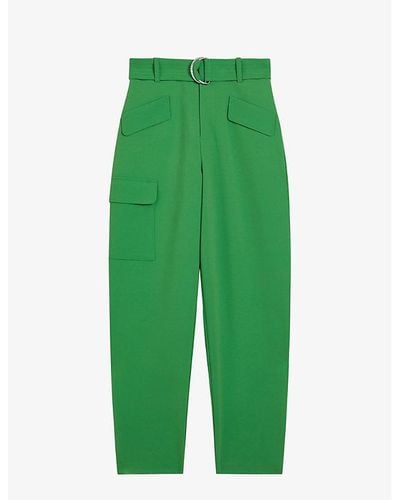 Ted Baker Gracieh High-rise Stretch-woven Pants - Green
