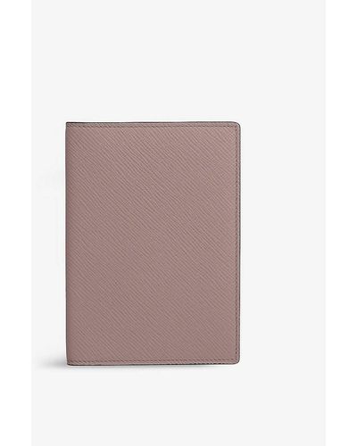 Smythson Panama Cross-grain Leather Passport Cover - Multicolour