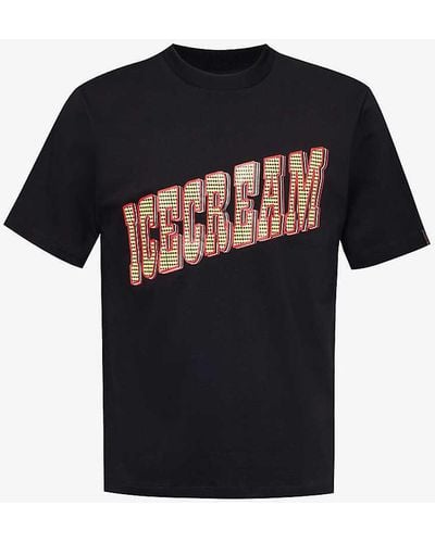 ICECREAM Casino Logo-print Cotton-jersey T-shirt X - Black