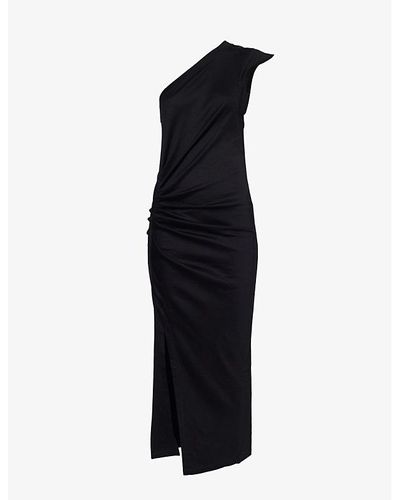 Isabel Marant Maude Split-hem Cotton-jersey Midi Dress X - Black