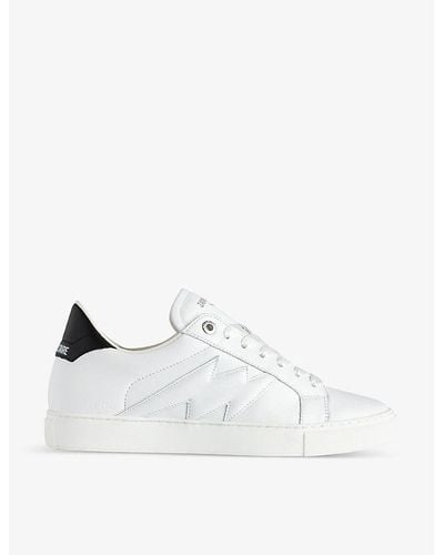 Zadig & Voltaire La Flash Leather Low-top Sneakers - White