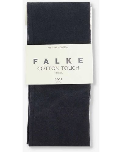 FALKE Cotton Touch Organic-cotton Blend Tights - Blue
