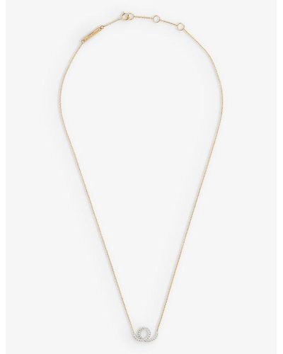 Delfina Delettrez Single Loop 18ct Yellow-gold, 18ct White-gold And 0.18ct Diamond Pendant Necklace