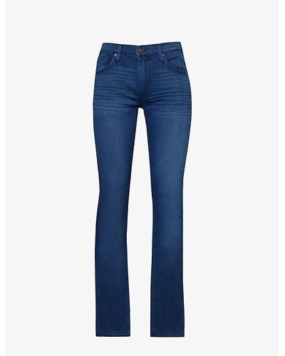 PAIGE Federal Slim-fit Tapered-leg Stretch-woven Jeans - Blue