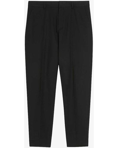 Ted Baker Quantem Regular-fit Tapered-leg Stretch-woven Trousers - Black