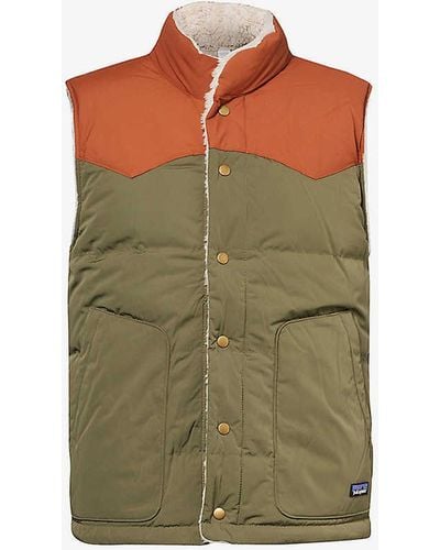 Patagonia Reversible Bivy Brand-patch Recycled-polyester Recycled-down Gilet - Green
