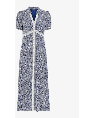 Whistles Daisy Print Stine Dress in White Lyst UK