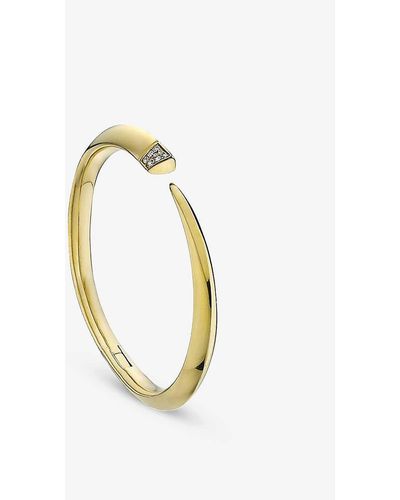 Shaun Leane Tusk Yellow Gold-vermeil And Diamond Bracelet - Metallic