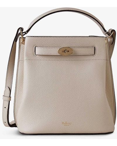 Mulberry Islington Small Leather Bucket Bag - Natural