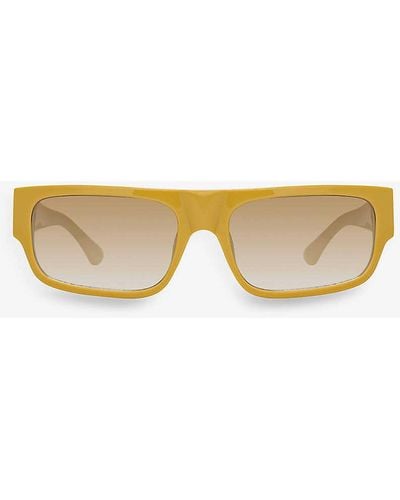 Dries Van Noten Dvn189c3sun Rectangle-frame Acetate Sunglasses - Natural