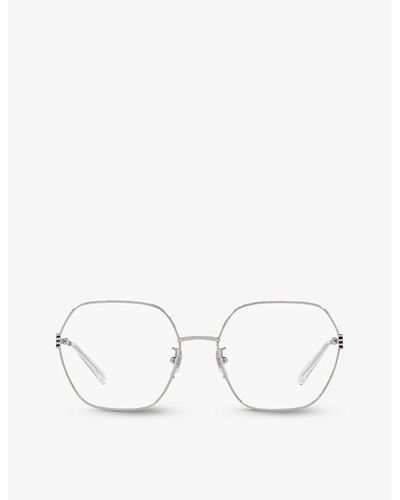 Gucci gg1285o Square-frame Metal Optical Glasses - White