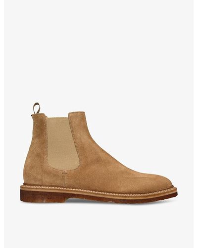 Officine Creative Hopkins Paneled Suede Chelsea Boots - Brown