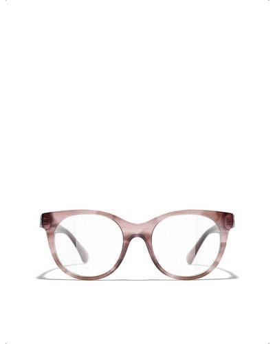 Chanel Cat Eye Eyeglasses - Natural