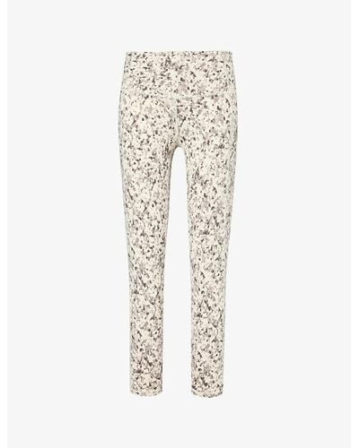 Varley Move Pocket 25' High-rise Printed Stretch Recycled-polyester leggings - Natural