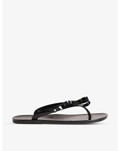 Ted Baker Jassey Bow-detail Jelly Flip-flops - White