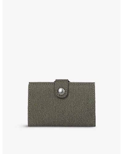 Secrid Miniwallet Leather And Aluminium Wallet - Green