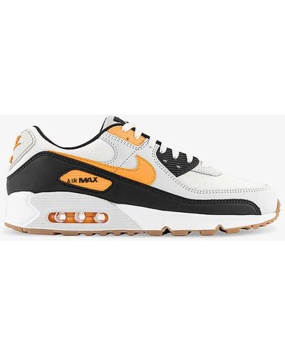 Nike Air Max 90 Padded-collar Mesh Low-top Trainers - White