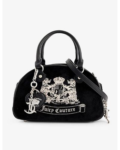 Juicy Couture Brand-embroidered Twin-handle Cross-body Bag - Black