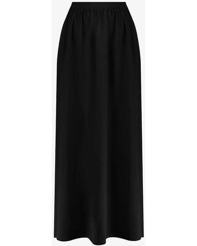Ro&zo Parachute High-rise Stretch-woven Maxi Skirt - Black