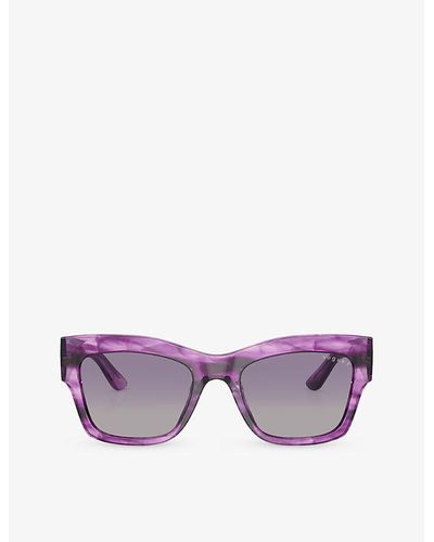 Vogue Vo5524s Pillow-frame Acetate Sunglasses - Purple