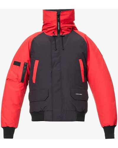 Canada Goose Chilliwack Shell-down Hooded Bomber Jacket - Red