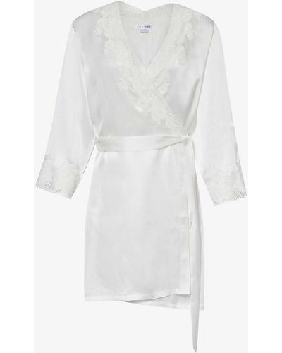 Nk Imode Venus Relaxed-fit Silk Robe - White
