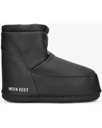 Moon Boot Icon Low Logo-print Shell Boots - Black