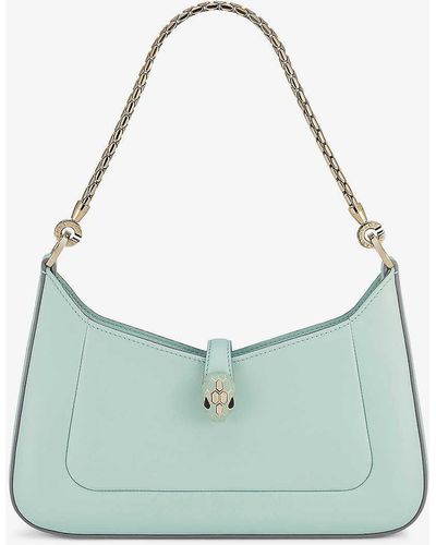 BVLGARI Serpenti Forever Leather Shoulder Bag - Green