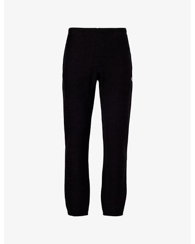 Champion Brand-appliqué Drawstring-waistband Cotton-blend jogging Botto - Black