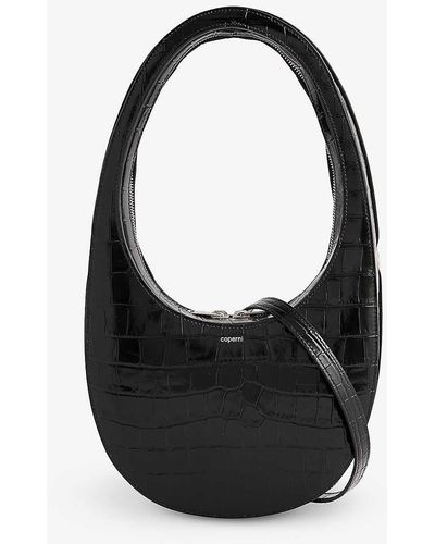 Coperni Croco Leather Cross-body Bag - Black