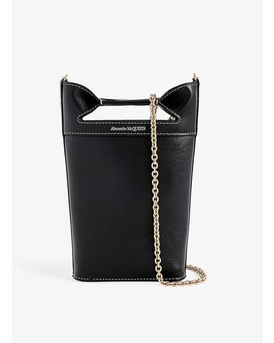 Alexander McQueen The Bow Leather Cross-body Bag - Black