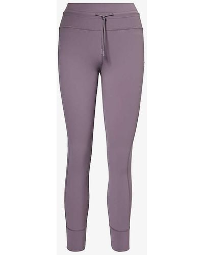 Vuori Daily Brand-patch High-rise Stretch-woven legging - Purple