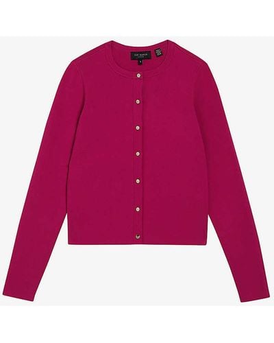 Ted Baker Brylle Fitted Knitted Cardigan - Pink