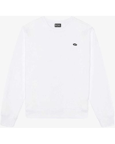 DIESEL Rob Brand-patch Cotton-jersey T-shirt - White