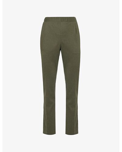 PAIGE Sider Tapered-leg Mid-rise Stretch-twill Pants X - Green