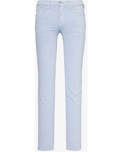 PAIGE Lennox Slim-leg Mid-rise Stretch-woven Jeans - Blue