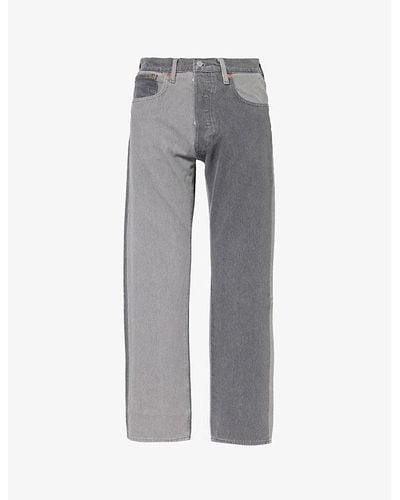 Levi's 501 Straight-leg Mid-rise Stretch-denim Jeans - Grey