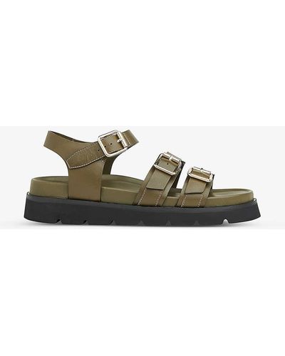 Whistles Jemma Chunky Cleated-sole Leather Sandals - Green