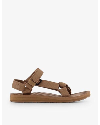 Teva Original Universal Contrast-strap Recycled-polyester Sandals - Brown