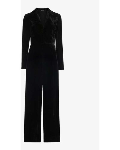 Whistles V-neckline Woven Jumpsuit - Black