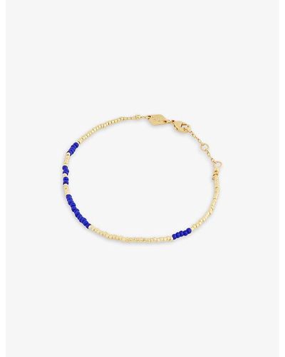 Anni Lu Asym 18ct Yellow Gold-plated Brass Bracelet - Blue