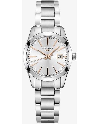 Longines L23864726 Conquest Stainless Steel Watch - White