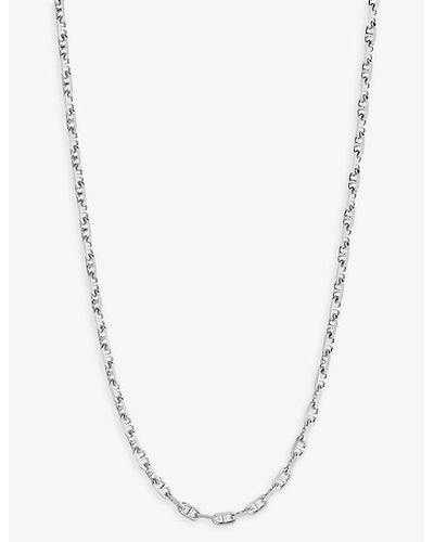 Maria Black Marittima Chain-link White Rhodium-plated Sterling- Necklace - Metallic
