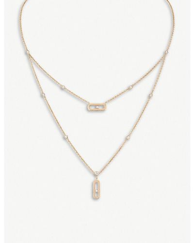 Messika Move 18ct Rose-gold And Diamond Necklace - Metallic