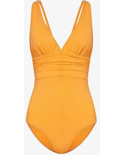 Melissa Odabash Panarea V-neck Swimsuit - Orange