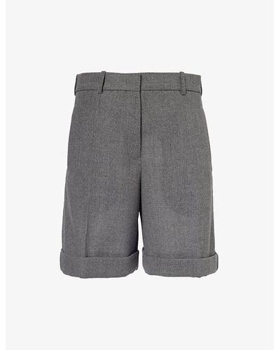 Jil Sander Pressed-crease Regular-fit Wool Shorts - Gray