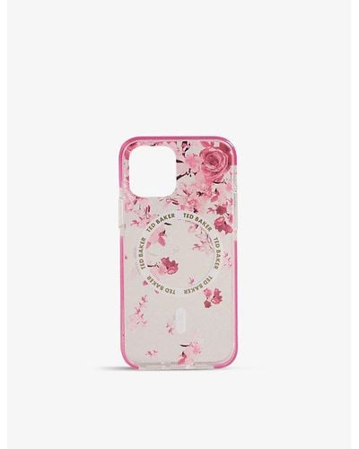 Ted Baker Azamia Floral-print Iphone 12 And 12 Pro Phone Case - Pink
