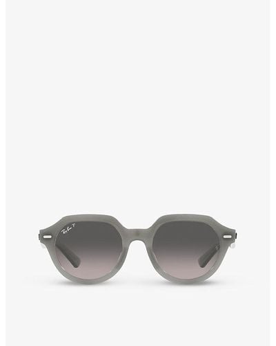 Ray-Ban Rb4399 Solar Gina Square-frame Acetate Sunglasses - Gray