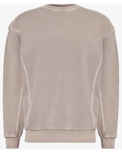 GYMSHARK Everywear Comfort Logo-embossed Cotton-jersey Sweatshirt Xx - Natural