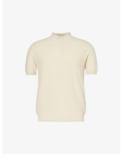 Sunspel Regular-fit Short-sleeve Cotton-knit Polo Shirt Xx - Natural